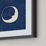 "Celestial Moon" - Art Print in Navy by Katherine Morgan - Frame Close-up