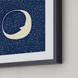 "Celestial Moon" - Art Print in Navy by Katherine Morgan - Frame Close-up