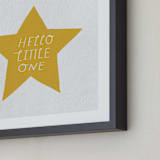 "Hello Little One" - Art Print in Mustard by Little Miss Missy - Frame Close-up