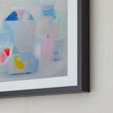 "Snow White" - Art Print in Sky Blue by Shina Choi - Frame Close-up