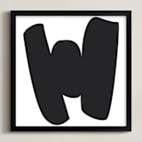 "B & W Ode 4" - Art Print in Black by koshi - Framed