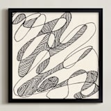 "Read Between the Lines" - Art Print in Ink by Cecelia Hospers - Framed