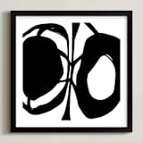 "Exhale" - Art Print in black by Lisa McLean - Framed