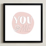 "you and me" - Art Print in Petal by Paper Rose - Framed