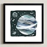 "Space Doodle" - Art Print in Galaxy by Megan Cash - Framed