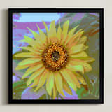 "Sunflower" - Art Print in sunflower yellow by Gail Schechter - Framed