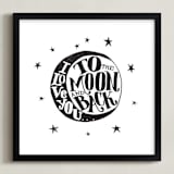 "...to the moon and back" - Art Print in minimal by Matthew Taylor Wilson - Framed
