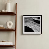 "Curve Bench Geometric II" - Art Print in tonal grey by Van Tsao - In a Room