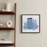 "Paris, J'adore" - Art Print in Parisian Blue by Ali Macdonald - In a Room