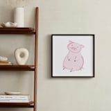 "Chillin' Piggin'" - Art Print in Piggy by kitbee - In a Room
