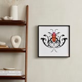 "Pink Beetle" - Art Print in Black & Pink by Katrina Leandro - In a Room