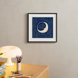 "Celestial Moon" - Art Print in Night Blue by Katherine Morgan - In a Room