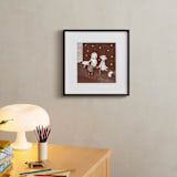"Star Gazers" - Art Print in Chocolate by Maria Gromek - In a Room