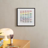 "Paper Hearts" - Personalized Art Print in Rainbow by InkDot - In a Room