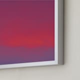 "Crescent Moon and Purple Skies" - Art Print in Elegant Purple by James Derit - Frame Close-up