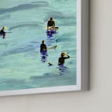 "Waiting, Malibu 2012" - Art Print in Ocean Blue by Annie Seaton - Frame Close-up