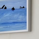 "Waiting For Swell, 2010" - Art Print in cerulean by Annie Seaton - Frame Close-up