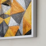 "Gold and Diamonds" - Art Print in Solid Gold by Jennifer Matlock - Frame Close-up