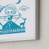 "Diana" - Art Print in Blue by Susie Allen - Frame Close-up