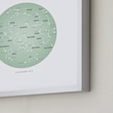 "Northern Sky" - Art Print in Mint by Jessie Steury - Frame Close-up