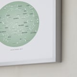 "Northern Sky" - Art Print in Mint by Jessie Steury - Frame Close-up