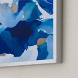 "Ocean Waves" - Art Print in Ocean blue by Art by Megan - Frame Close-up
