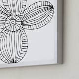 "floral stripes" - Art Print in black by Ramoncita - Frame Close-up