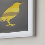 "Yellow Bird" - Art Print in Canary Yellow by Jeff Preuss - Frame Close-up