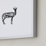 "Gazelle" - Art Print in Black by IMG_101 - Frame Close-up