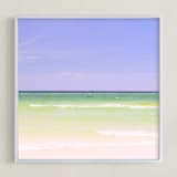 "Watercolors" - Art Print in Periwinkle by Mary Ketch - Framed