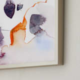 "Watercolor Abstract Flora Series : Fall 1" - Art Print in Purple and Orange by Marta Spendowska - Frame Close-up