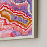 "Abstract Agate" - Art Print in Purple Red by Laura Rodil - Frame Close-up