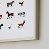 "I Bought the Farm" - Art Print in Animal Brown by Shannon - Frame Close-up
