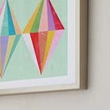 "Two Diamonds" - Art Print in Mint by melanie mikecz - Frame Close-up