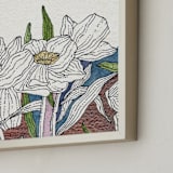 "Whispers of Grace" - Art Print in Tranquil Blue by Rushmi - Frame Close-up