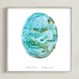 "December - Turquoise" - Art Print in Turquoise by Naomi Ernest - Framed