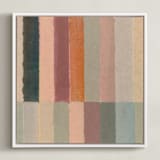 "Piano Bars II" - Art Print in Mauve by Lindsay Megahed - Framed Canvas