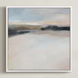 "A Winter's Walk" - Art Print in Winter Pink by AlisonJerry - Framed Canvas