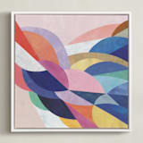 "Architecture of Flow" - Art Print in Poppy by melanie mikecz - Framed Canvas