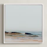 "Tarek" - Art Print in Sea Blue by Mande Calhoun - Framed Canvas