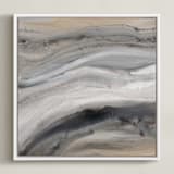 "Warm Gold I" - Art Print in Warm Gold by Teodora Guererra - Framed Canvas
