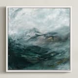 "Ice Canyon" - Art Print in Mist by Mya Bessette - Framed Canvas