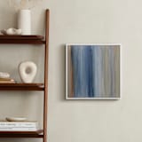 "Nantucket Stripes 2" - Art Print in Seafoam Green by Teodora Guererra - In a Room
