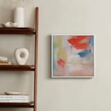 "Sunbathing" - Art Print in Fresh Orange by Julia Contacessi - In a Room