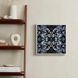 "Pansy painting - mirrored" - Art Print in Violet and turquoise by Oana Prints - In a Room