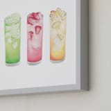 "watercolor drinks" - Art Print in Rainbow by Anne Kostecki - Frame Close-up
