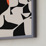 "Three Ponds" - Art Print in Putty by Deborah Velasquez - Frame Close-up