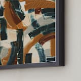 "Primarily" - Art Print in Gold Ochre by Jennette Romney - Frame Close-up