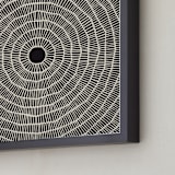 "Starburst" - Art Print in Apricot White on Blackcurrant by Leanne Friedberg - Frame Close-up