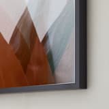 "Papel" - Art Print in Orange Rust by Tania Medeiros - Frame Close-up